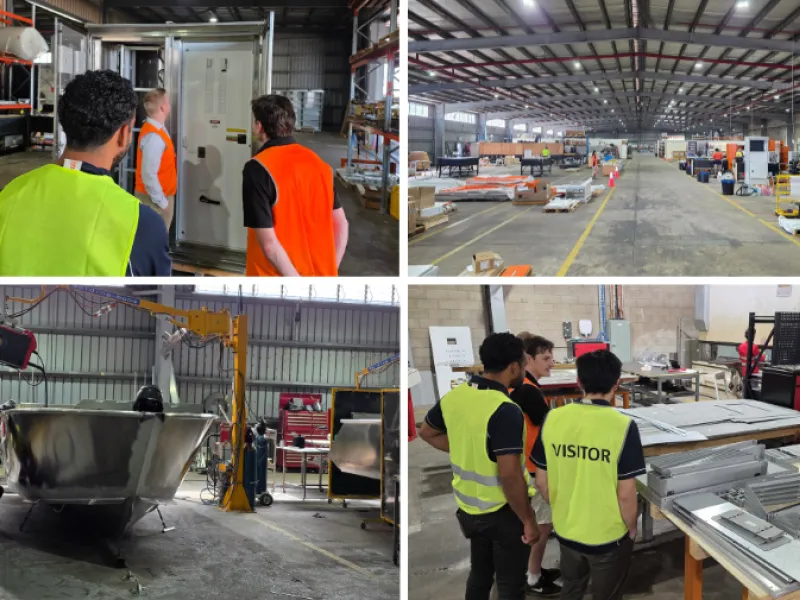 ICN NT team getting a tour of the Renko facilities